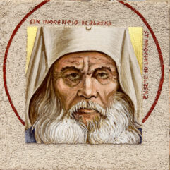St. Innocent of Alaska - Buon Fresco Icon - 12X12 on ceramic tile, 22k goldleaf y iLia Anossov